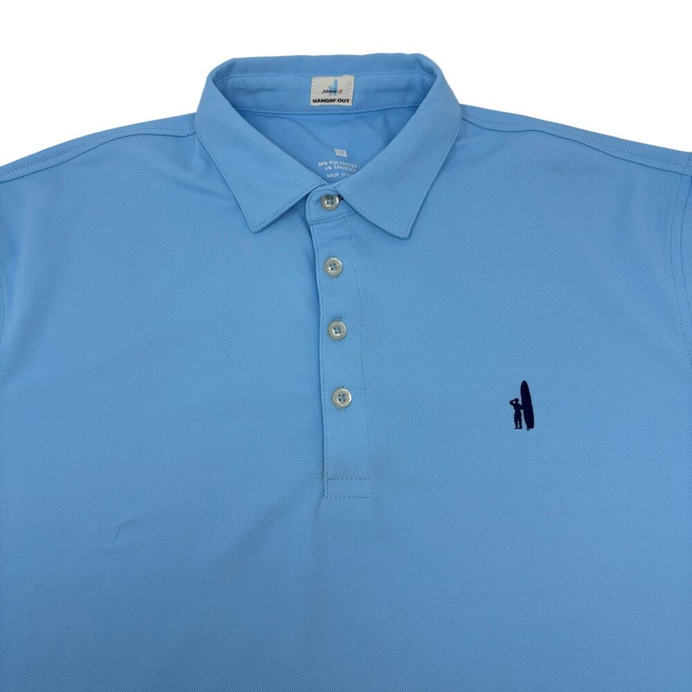 Johnnie-O Men's Medium Light Blue Golf Polo Shirt